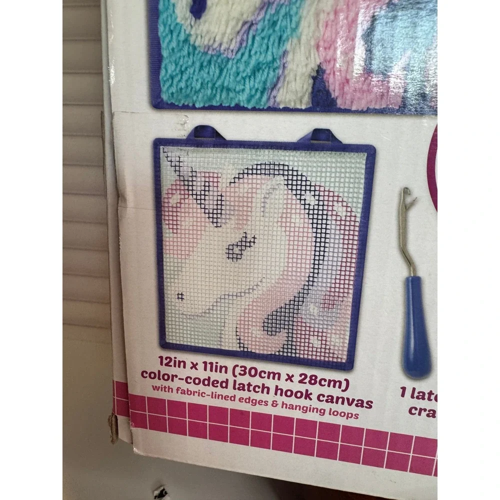 LatchKits Unicorn Mini Rug Latch‎ Hook Craft Kit New Complete Ages 6 Plus